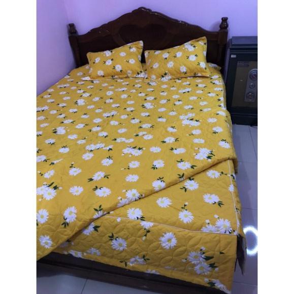 Bộ ga gối trần bông dày dặn, xẻ góc chat với shop để chọn thêm hơn 30 mẫu