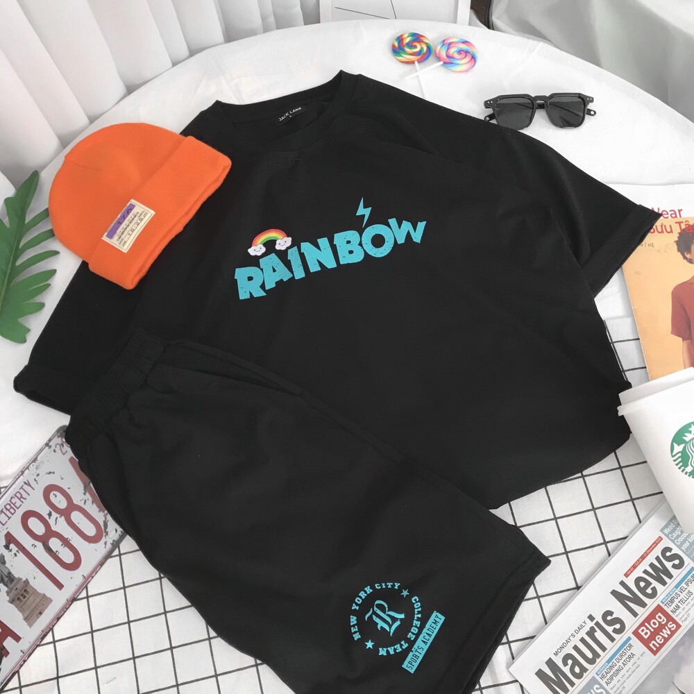 [Mã SKAMA06 giảm 8% TỐI ĐA 50K đơn250K] Set bộ oversize Rainbow, JACKLANE, Set bộ cộc tay Unisex Jack Lane | BigBuy360 - bigbuy360.vn