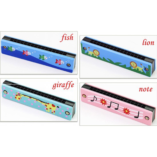 Kèn Harmonica gỗ đồ chơi âm nhạc cho bé