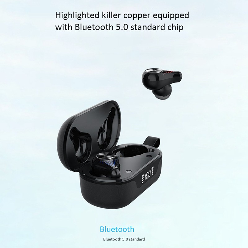 Tai Nghe Bluetooth Tws 5.0 Màu Đen | BigBuy360 - bigbuy360.vn