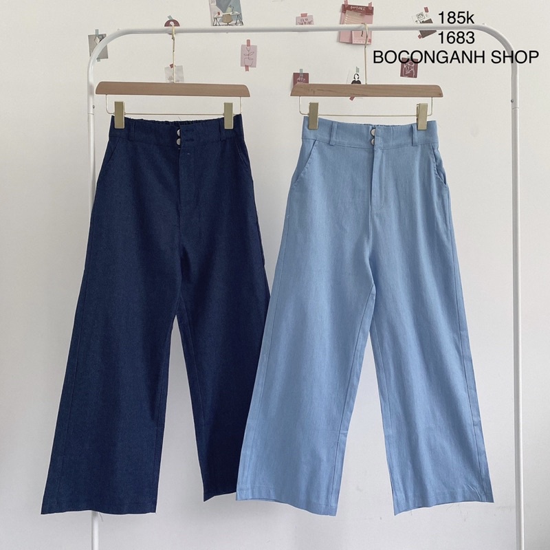 Quần Giả Jean Form Suôn Khuy Bạc #3711 1681411 Hàng Quảng Châu