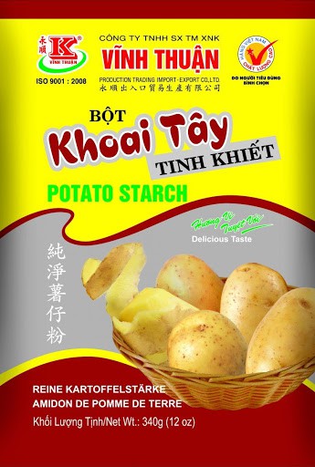 [LUÔN CÓ HÀNG] BỘT KHOAI TÂY VĨNH THUẬN 340G - POTATO STARCH