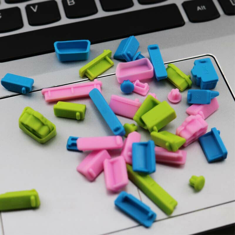 Set 16 Nút Silicone Bịt Lỗ Cắm Usb Chống Bụi Cho Laptop Pc