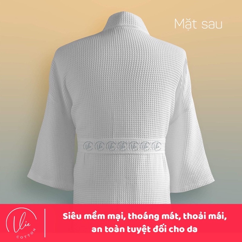 Áo Choàng Tắm Trắng Chuyên Dùng Cho Spa và Thẩm Mỹ [CHẤT COTTON]