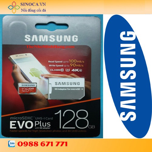 Thẻ nhớ Micro 128Gb Samsung Class 10 (R100 Mb/R90Mb/s)