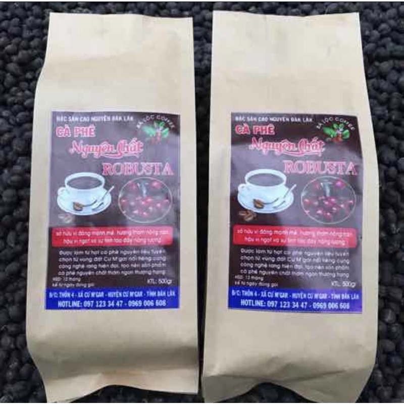 (Siêu Vocher) Robusta chế biến honey rang mộc hoàn toàn_ Cafein cao_hậu ngọt vị thơm kéo dài