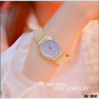 Đồng hồ nữ Bee Sister 11011 hàng chính hãng dây kim loại mặt tròn 26mm cực xinh