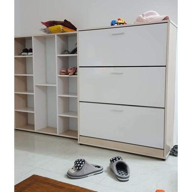 Tủ giày khay thông minh nhựa đài loan siêu tiện lợi. Cao 1m10