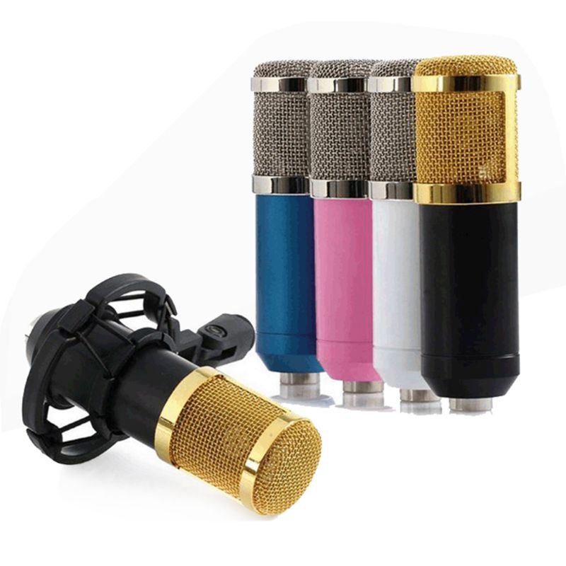 Micro zzz Thu Âm Kèm Giá Đỡ Chống Sốc + Cáp Nguồn 45db ± 1db