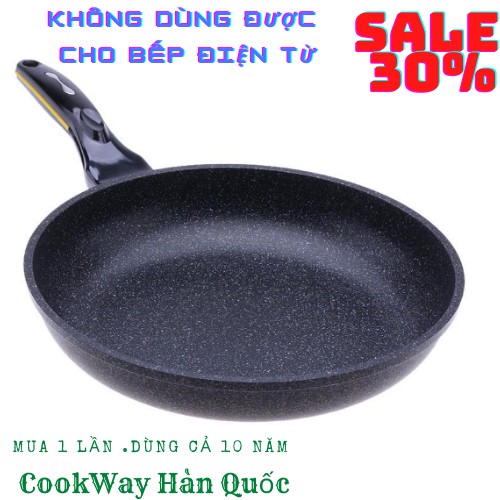 Chảo đá chống dính cạn CookWay Hàn Quốc  (Size 20cm, 22cm, 24cm, 26cm, 28cm, 30cm, 32cm)