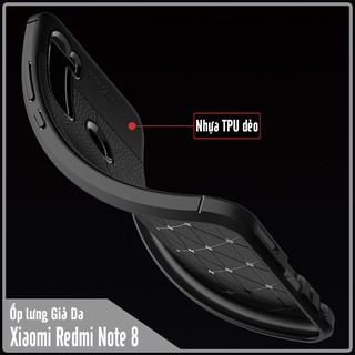 Ốp lưng cho Xiaomi Redmi Note 8 Giả da chống sốc Auto Focus