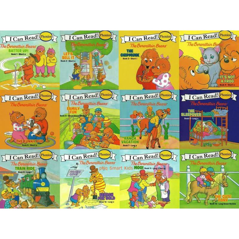 [Free ship]Bộ Nhập 12c - I can read - The berenstain bears + File nghe