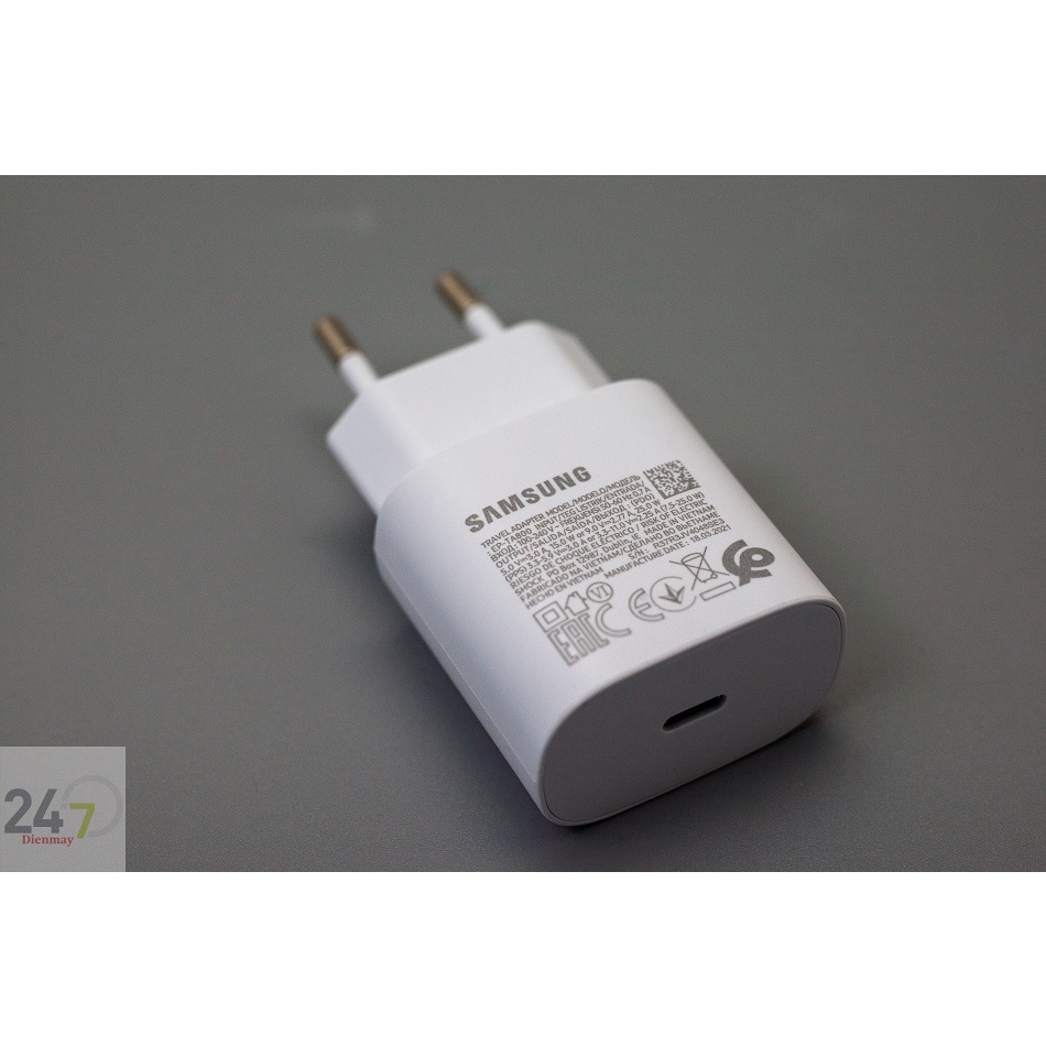 Bộ sạc nhanh Samsung Travel Adapter 25W dùng cho Note 10, Note 20, A71, A70, A80, A90, S20, S20+, S20 Ultra || Cáp 1,8m
