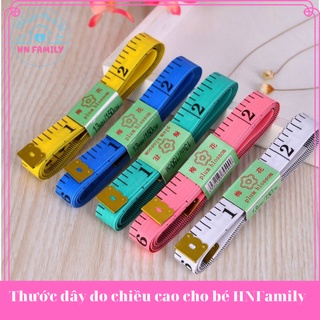 Thước dây đo chiều cao cho bé HNFamily - Thước dây mềm đầu sắt đo vòng eo kiểm tra sức khỏe cho mẹ 150cm 1,5m tiện dụng