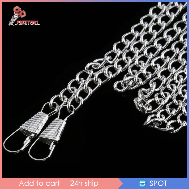 [Prettyia1] Dây Xích Kim Loại Thay Thế Cho Túi Xách Đeo Chéo 120cm