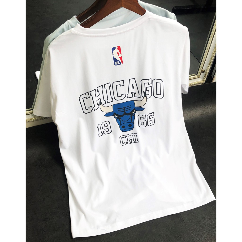 Áo thun nam nữ NBA CHICAGO logo thêu, áo phông tay lỡ unisex, Dricco_official