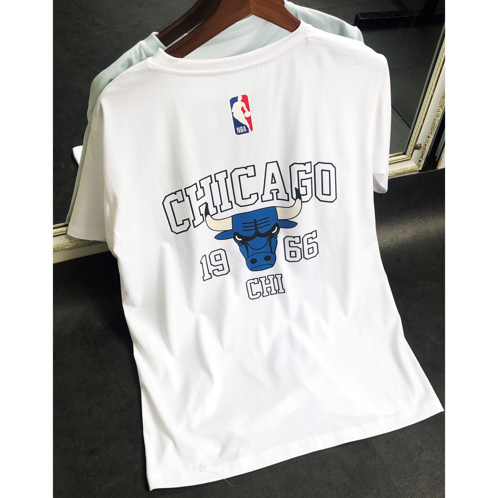 Áo thun nam nữ NBA CHICAGO logo thêu, áo phông tay lỡ unisex, Dricco_official