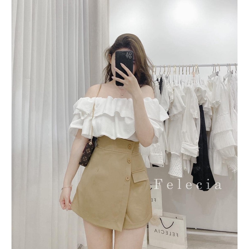 Set áo bèo trễ vai kèm quần kaki Siêu Hot ( Có Ảnh Thật Kèm Video) | BigBuy360 - bigbuy360.vn