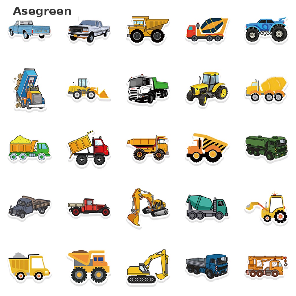 Bộ 50 miếng dán trang trí xe hơi / xe tải / guitar / laptop họa tiết graffiti độc đáo