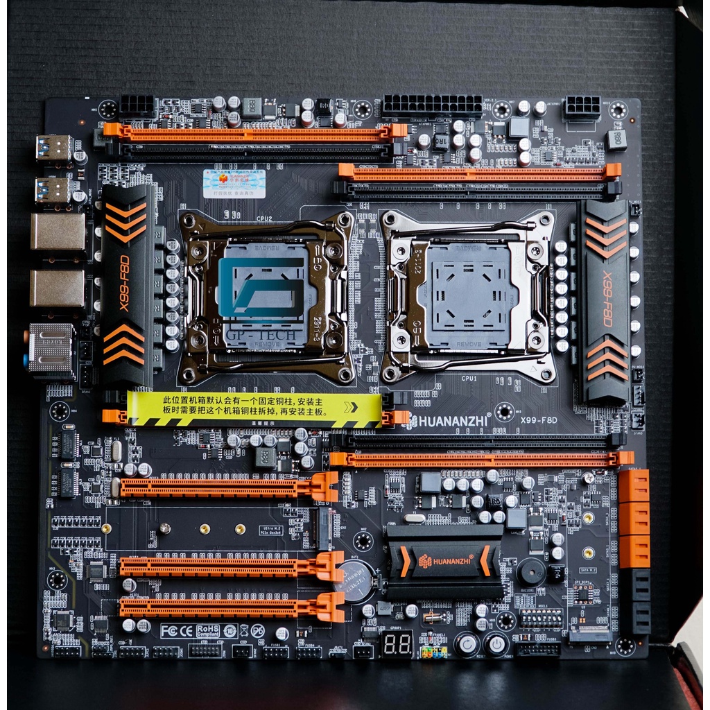 Mainboard HUANANZHI X99 F8D chạy Dual 2 Cpu Xeon 8 Khe DDR4