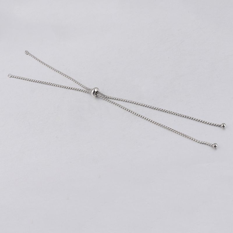 Flgo Vòng cổ Nối Dài Màu Bạc Có Thể Điều Chỉnh Kèm Dây Xích Trượt Dùng Làm Trang Sức Diy Makin