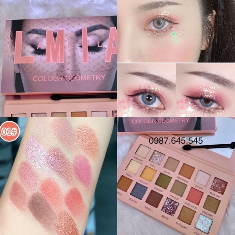 Phấn mắt lamei 18 ô lameila