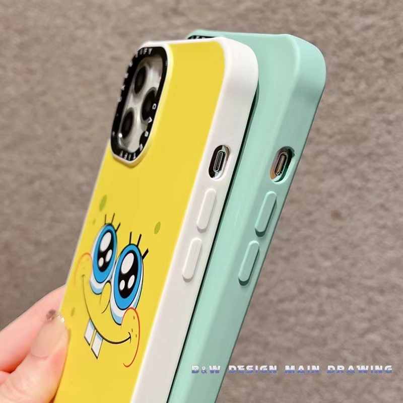Ốp Điện Thoại Silicon Chống Sốc In Hình SpongeBob Dễ Thương Cho iPhone 13 12 11 Pro MAX XR IX XS MAX 7 8 Plus