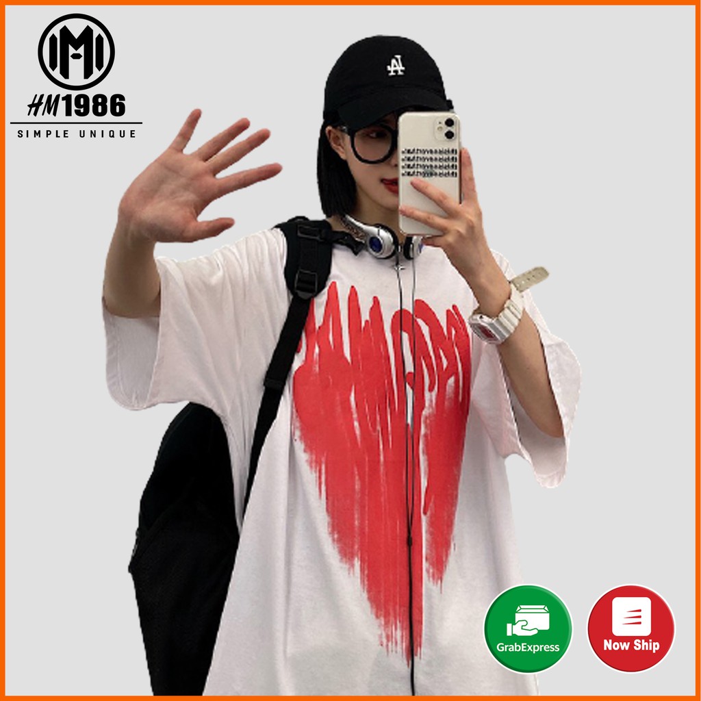 Áo thun tay lỡ form rộng unisex HM1986 3125