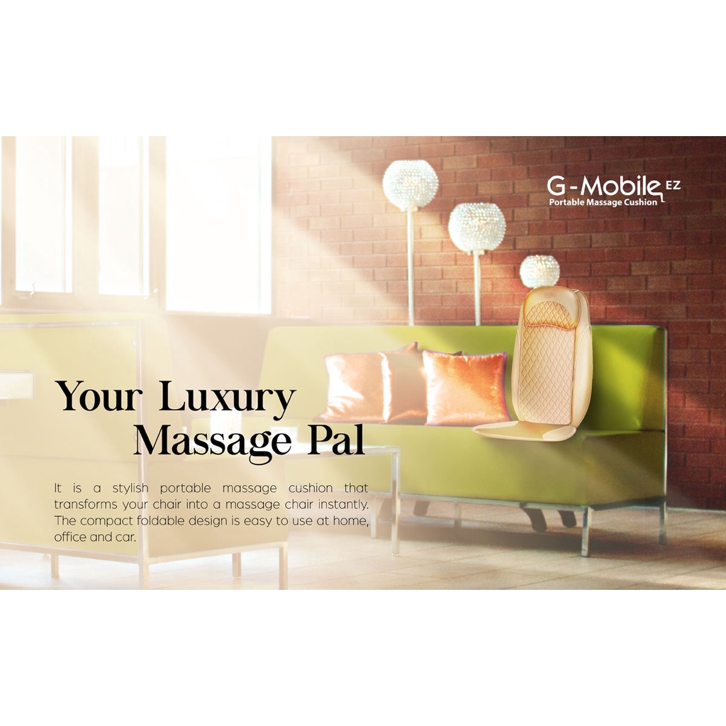 Combo Đệm Massage GINTELL G-Mobile EZ+Máy masage cầm tay GINTELL G-Relax Plus
