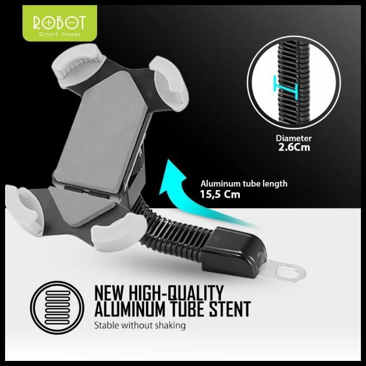 Giá Đỡ Điện Thoại Xe Máy ROBOT RT-MH02 MH01 - BẢO HÀNH 1 ĐỔI 1 CHÍNH HÃNG