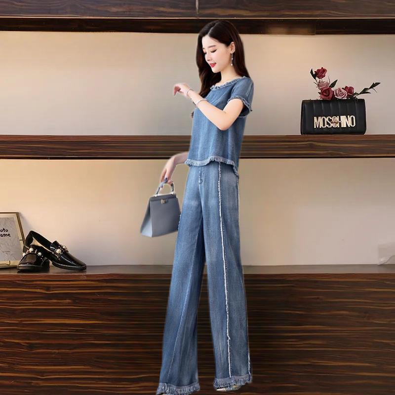 Bộ Đồ Denim Dáng Rộng Phong Cách Thời Trang Hàn Quốc Mới 2022