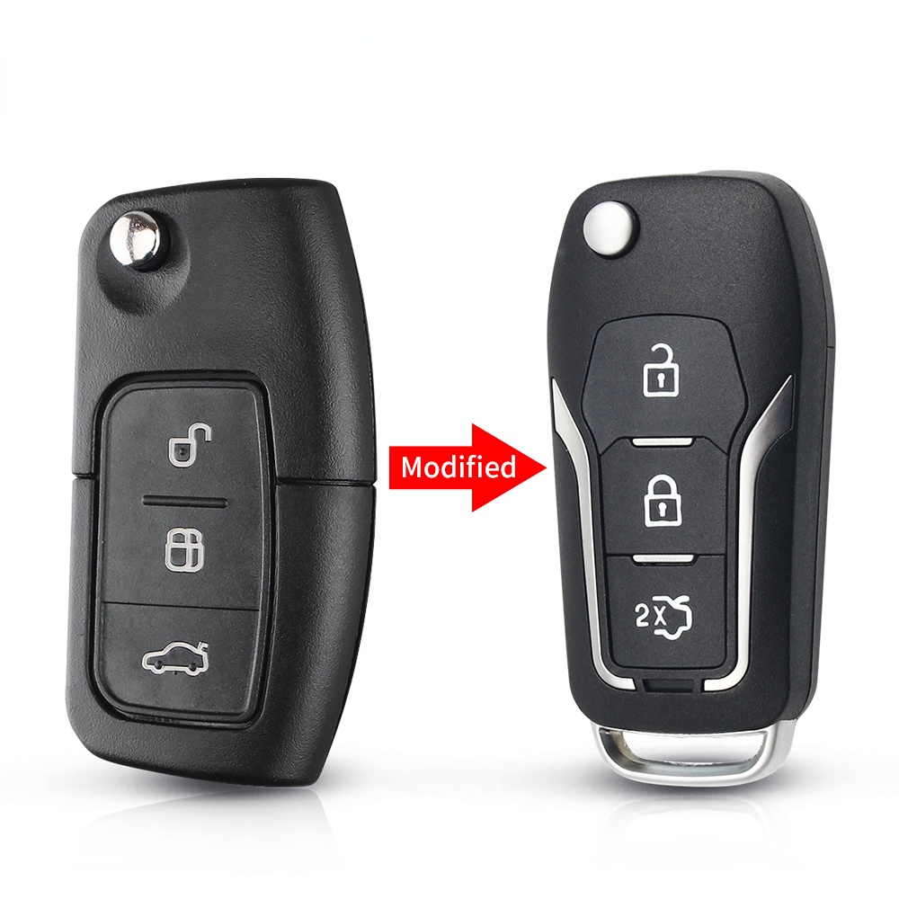 Vỏ Chìa Khóa Điều Khiển Từ Xa 3 Nút Gấp Được Cho Ford Focus 2 3 Mondeo Fiesta C Max S Max Galaxy Mondeo