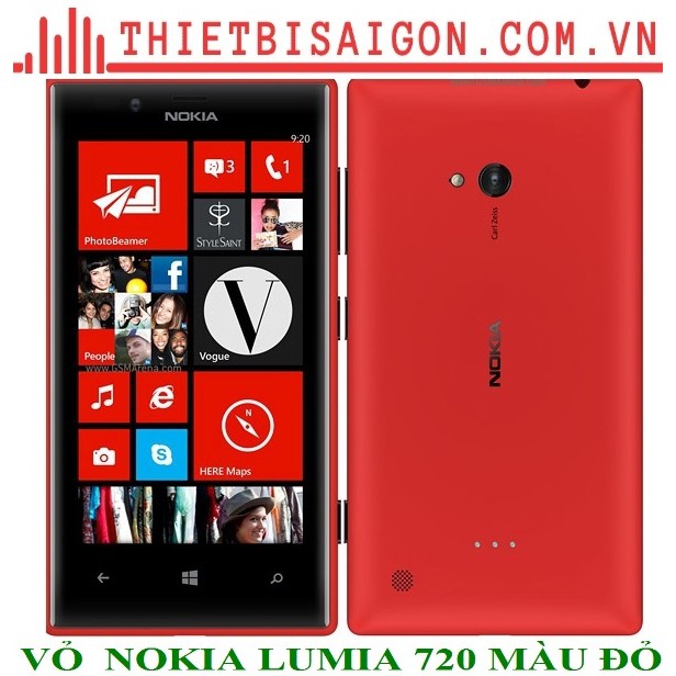 VỎ NOKIA LUMIA 720 MÀU ĐỎ