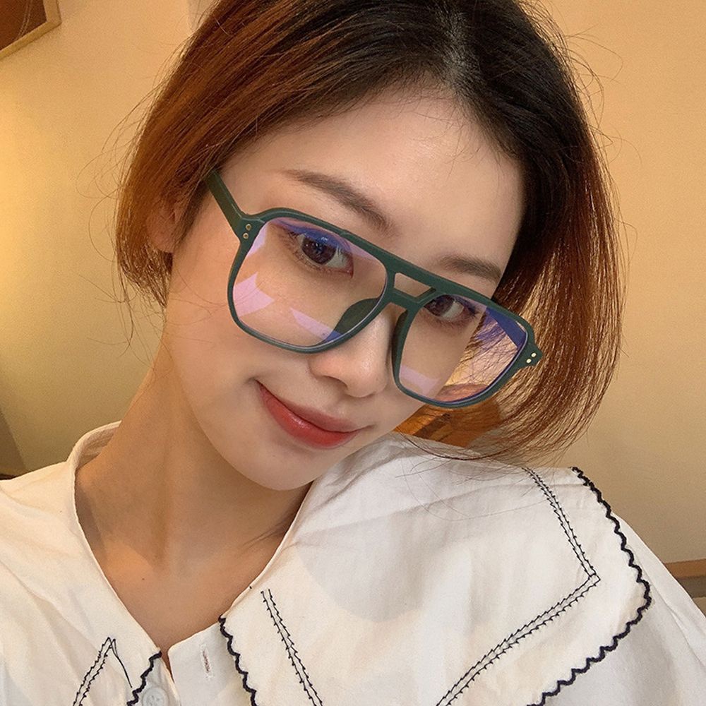 Kính Mát Gọng Vuông Chống Tia Bức Xạ Thời Trang Cho Nam Nữ