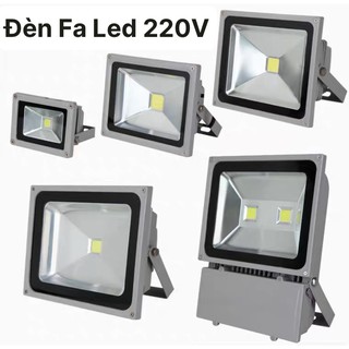 Đèn Pha Led ngoài trời vỏ xám công suất 10w 20w 30w ánh sáng trắng dùng chip Led COB siêu sáng (Cấp độ IP 65)