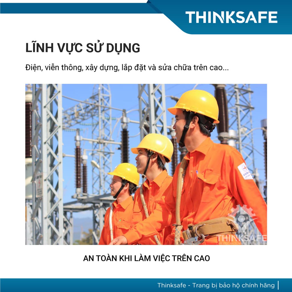 Dây đai an toàn quàng trụ điện lực Richteam Dây bảo hộ khi làm việc trên cao - THINKSAFE