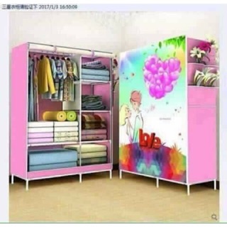 Tủ vải 2 buồng 6 ngăn 3d