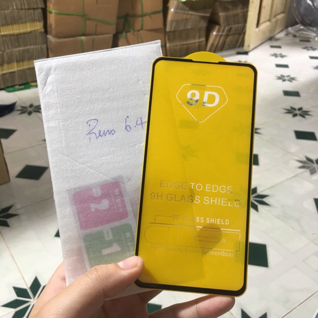 OPPO Reno 6.4_kính cường lực 9D Full màn hình cao cấp