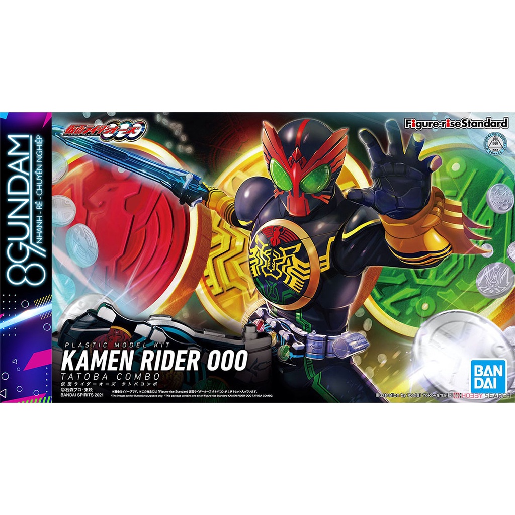 Mô Hình Lắp Ráp Figure-rise Standard Masked Rider OOO Tatoba Combo (tặng kèm effect)