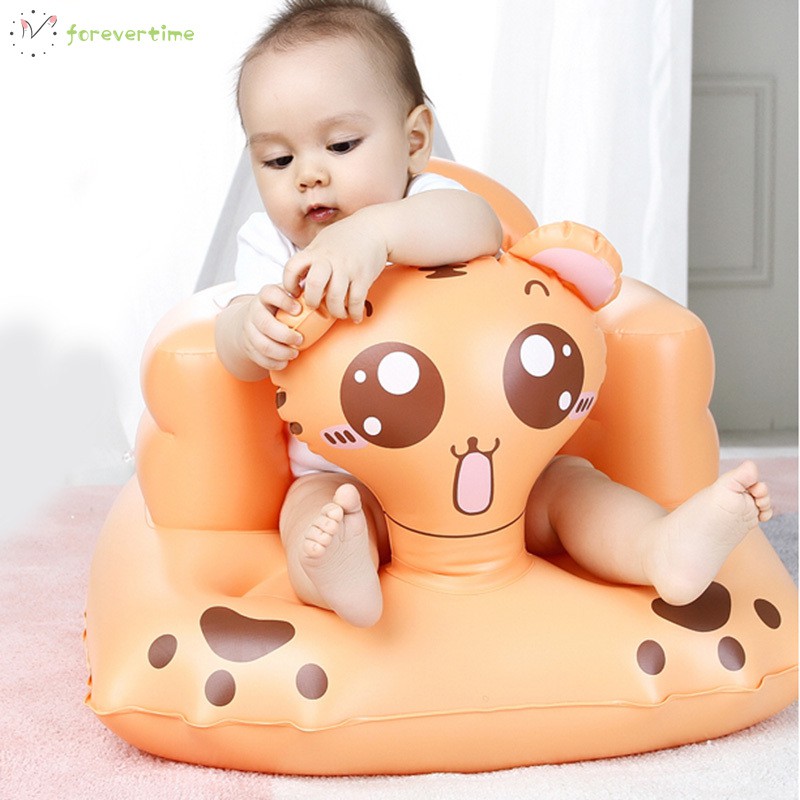 #Mẹ và con# Children Baby Inflatable Sofa Chair Seat Dining Bathroom Learn Sitting Portable Seat
