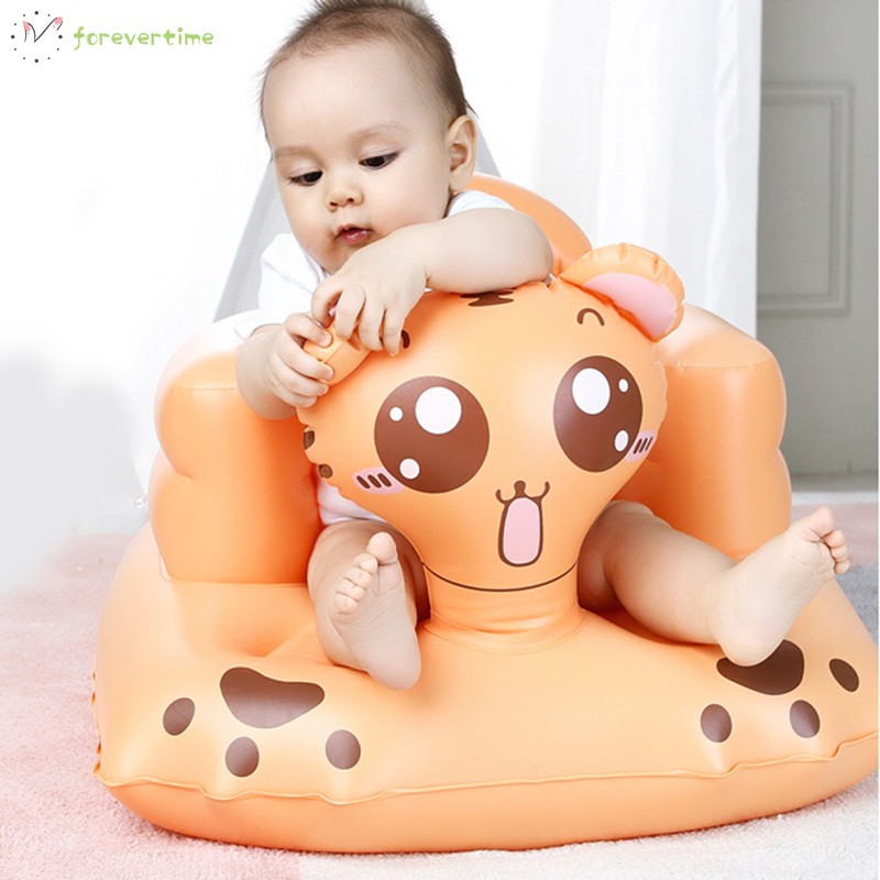 #Mẹ và con# Children Baby Inflatable Sofa Chair Seat Dining Bathroom Learn Sitting Portable Seat