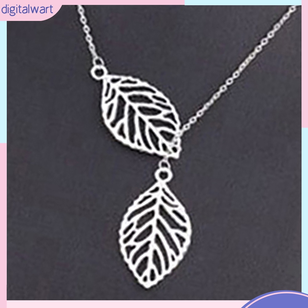 Dây Chuyền Mặt 2 Chiếc Lá Thời Trang Nữ Tính