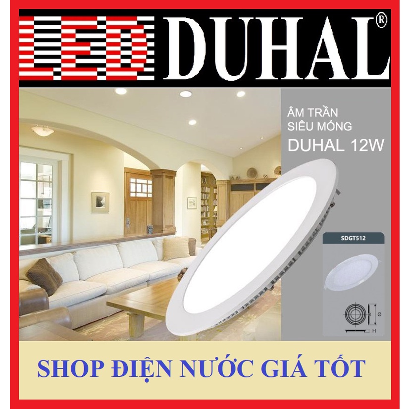 Đèn led âm trần  TRÒN Duhal 3w,4w,6w, 9w, 12w, 18w - Mã sản phẩm KDGT Chính hãng