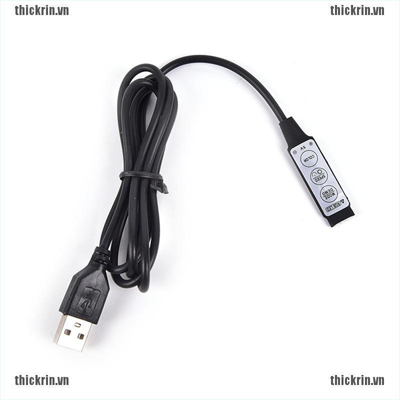 <Hot~new>DC 5V USB LED RGB Controller 3Key 4Pin Remote Controller For LED Strip Light