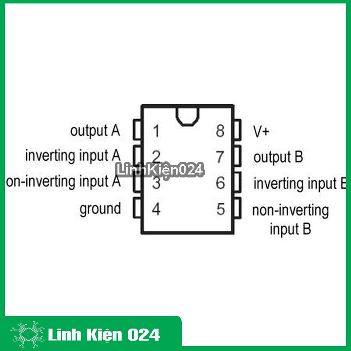 Ic chức năng LM358N chân dán SOP8