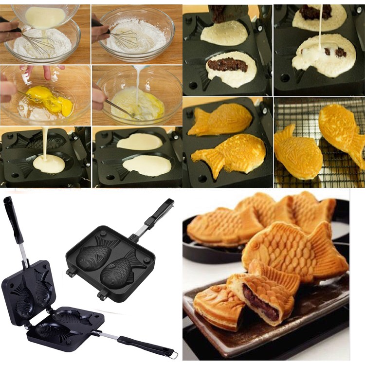 Khuôn Làm Bánh Cá Nướng Taiyaki Nhật Bản Chống Dính Cao Cấp Dragon Size Lớn