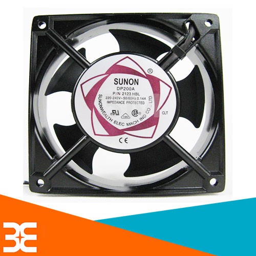 Quạt Tản Nhiệt Sunon 12x12x3.8cm 220-240VAC 0.14A