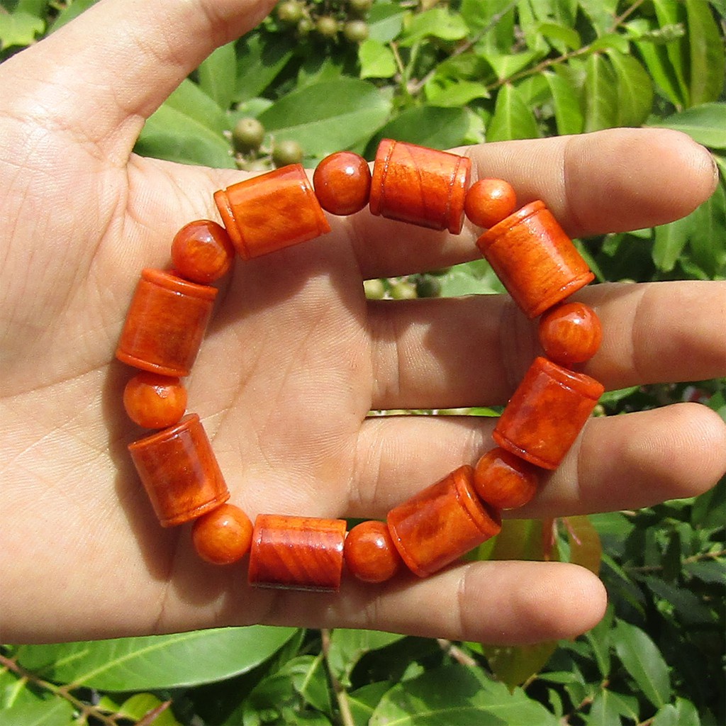 Vòng Tay Huyết Long Đốt Trúc Thấu Quang 100% -8ly-10ly-12ly-14ly