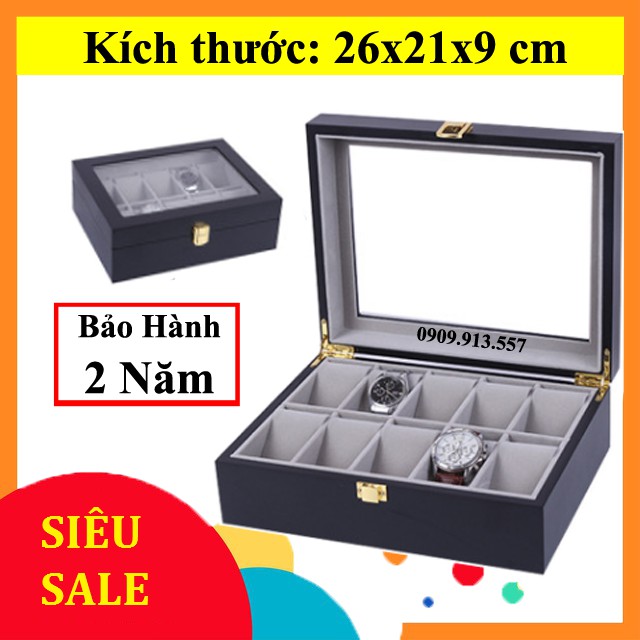 Hộp Đựng Đồng Hồ Gỗ Cao Cấp Giá Rẻ 1 Chiếc,3,6,10,12,20 Ngăn Kèm Trang Sức