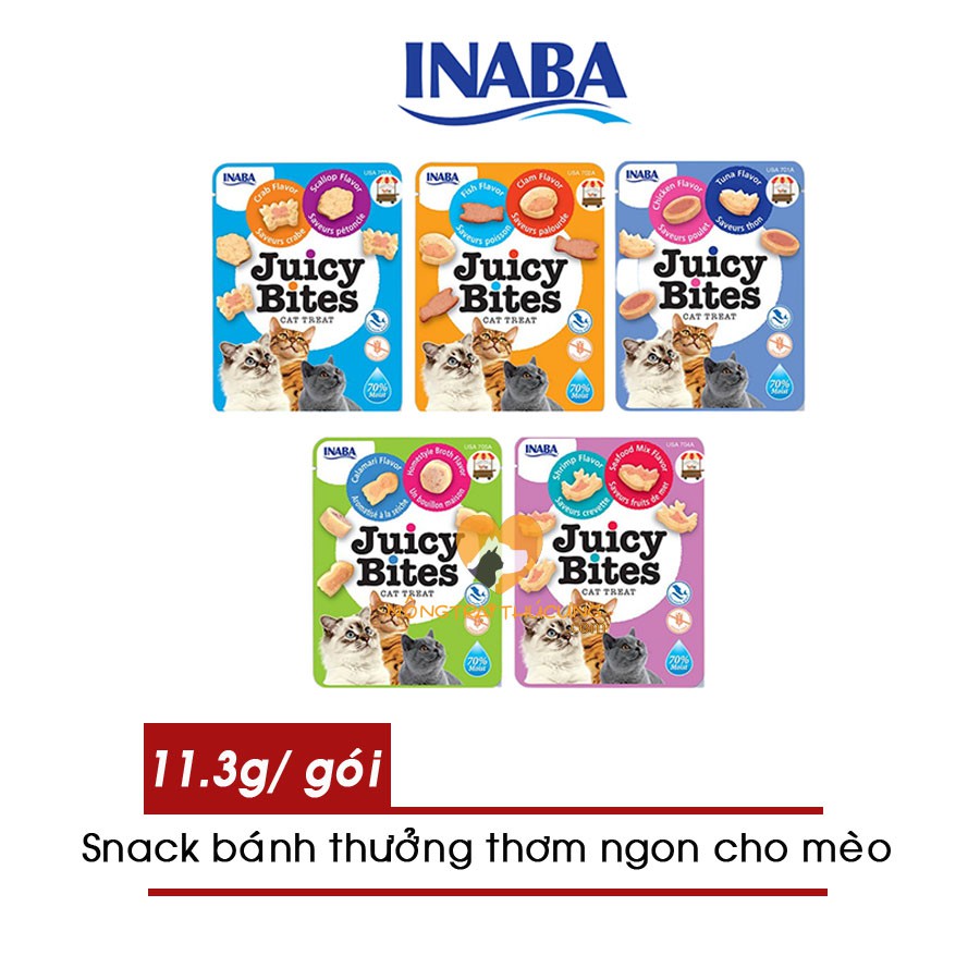 Snack Thưởng - Bánh Thưởng Cho Mèo INABA JUICY BITES Gói 11.3g